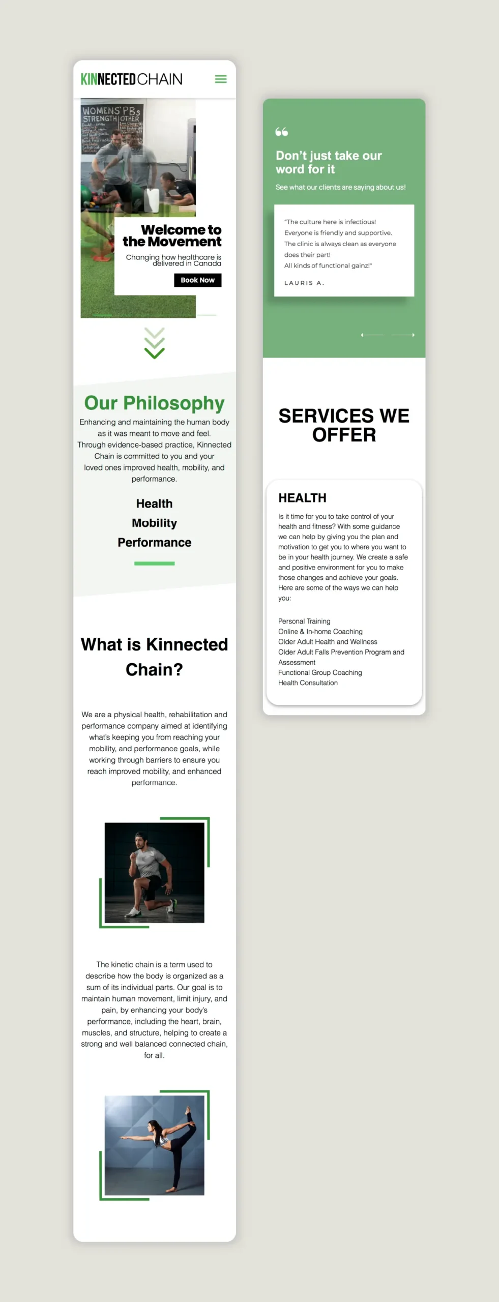 Kinnected Chain - Mobile View - Order In Chaos - Toronto Web Design